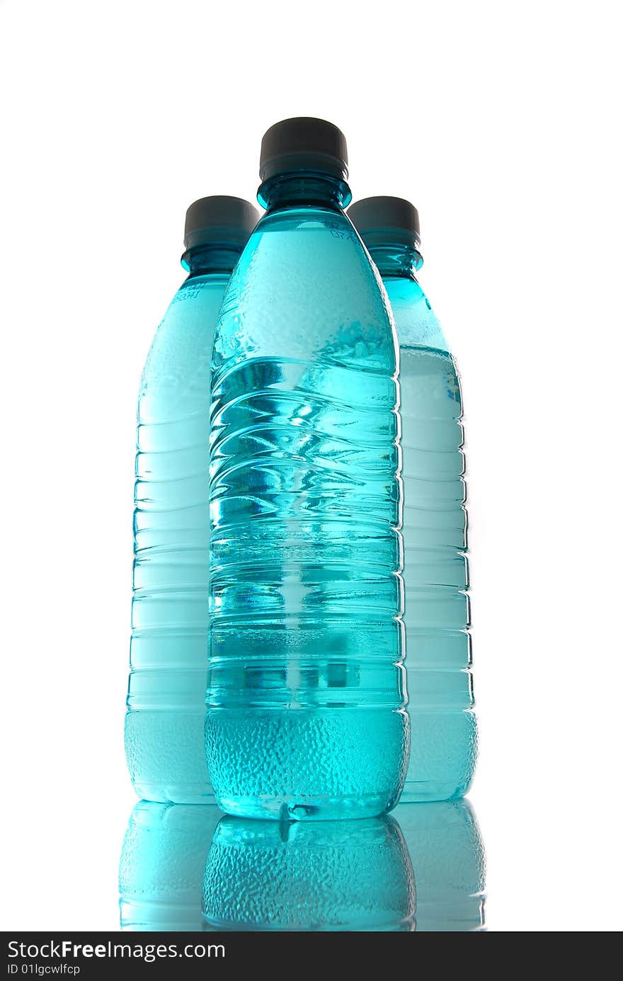 Plastic bottle of mineral water