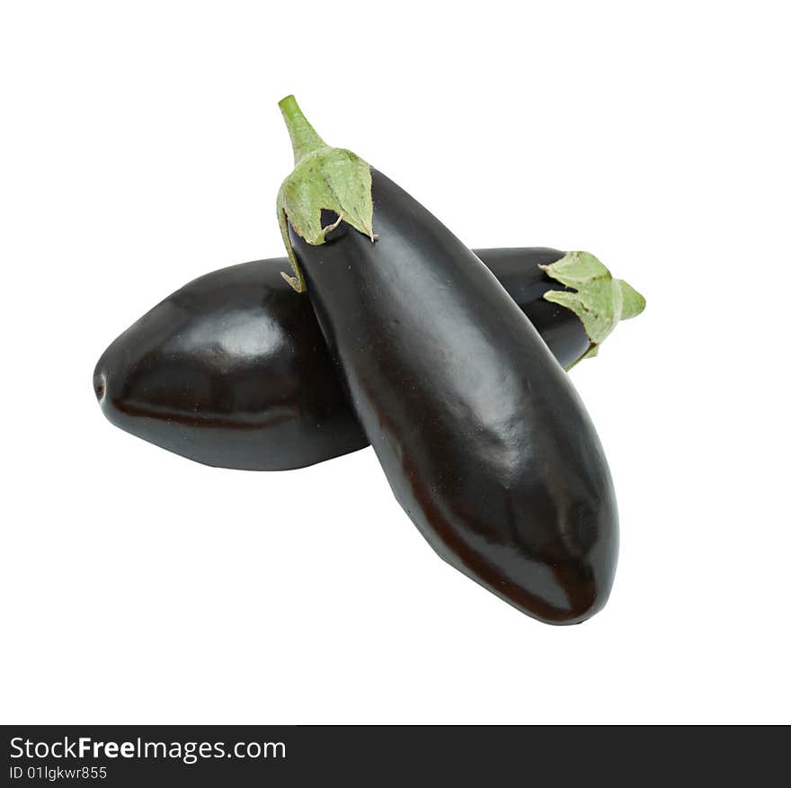 Eggplants isolated on white background. Eggplants isolated on white background