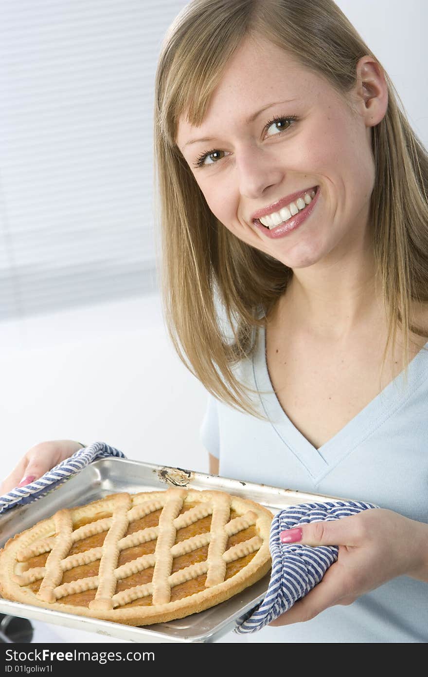 Beautiful Woman In Kitchen