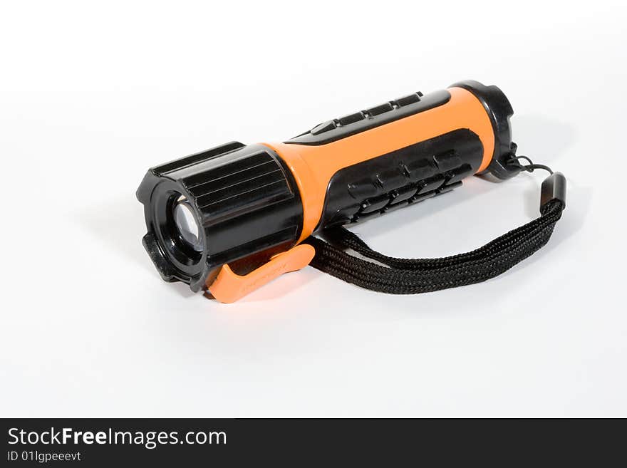 Colorful flashlight on white background