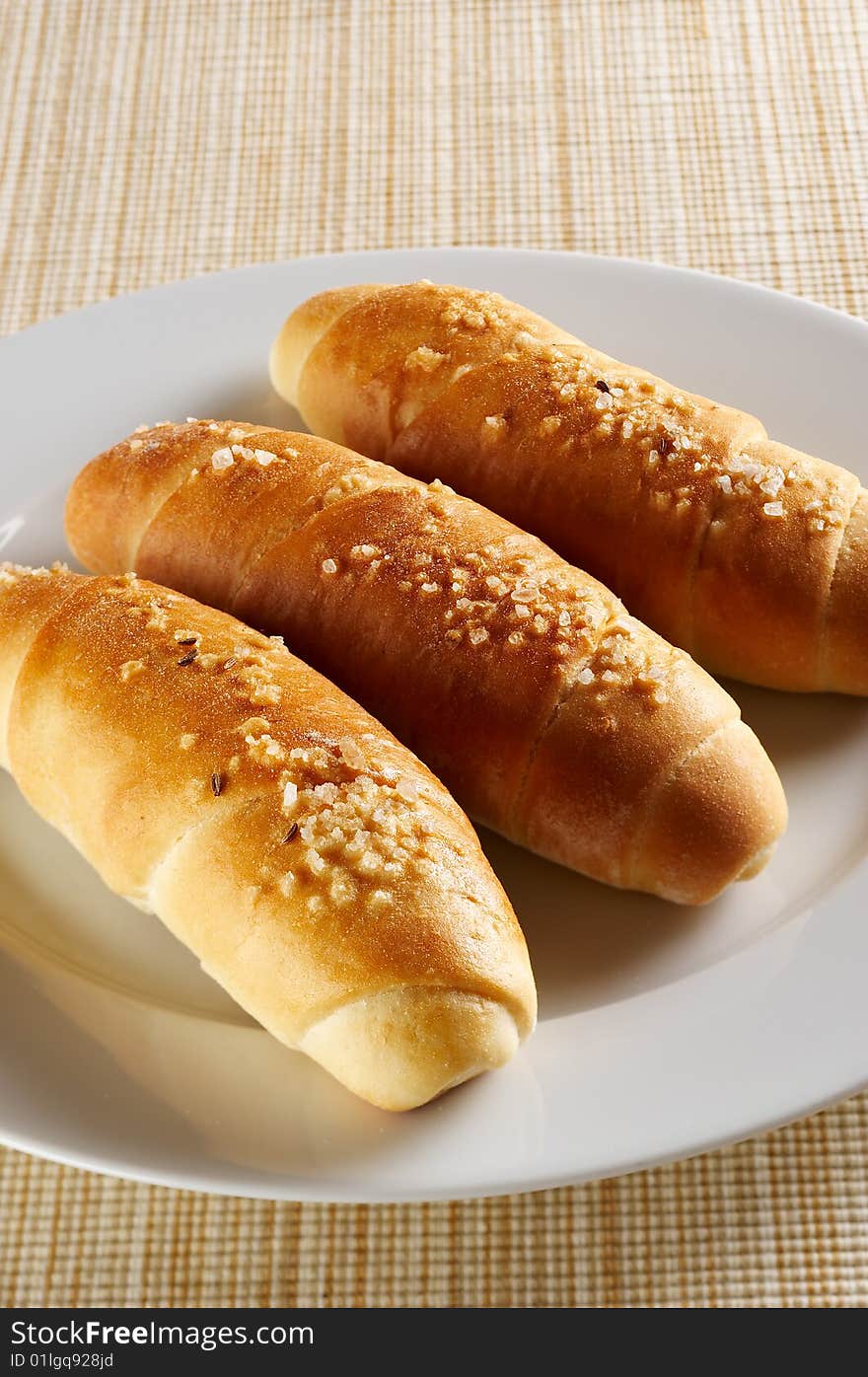 Group of salted bread rolls