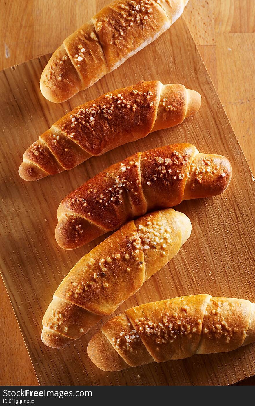 Group of salted bread rolls