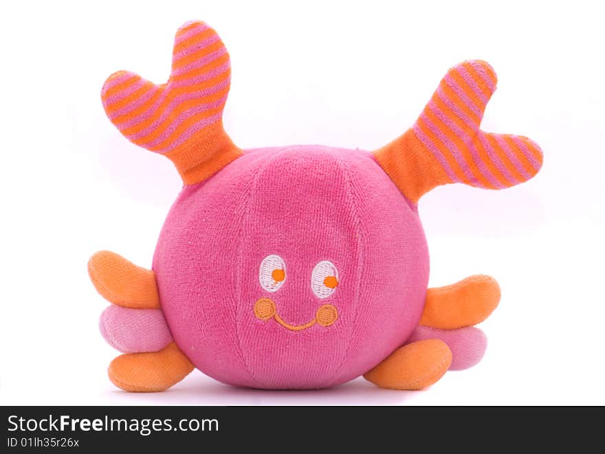 One plush toy on a white background