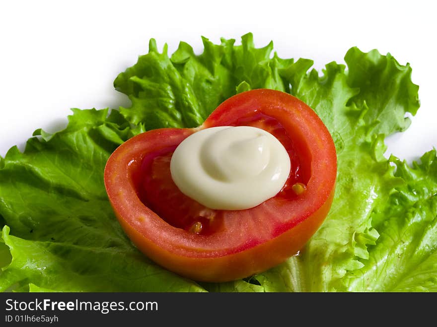 Fresh vegetables isolated on white background