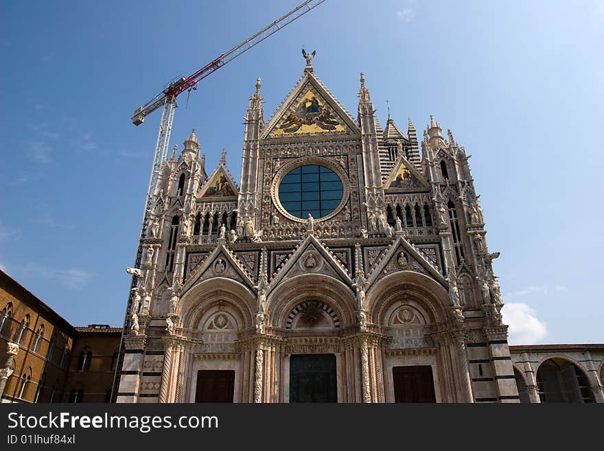 Siena in the tuscany region of italy, famous for the palio which is held there, the cathedral