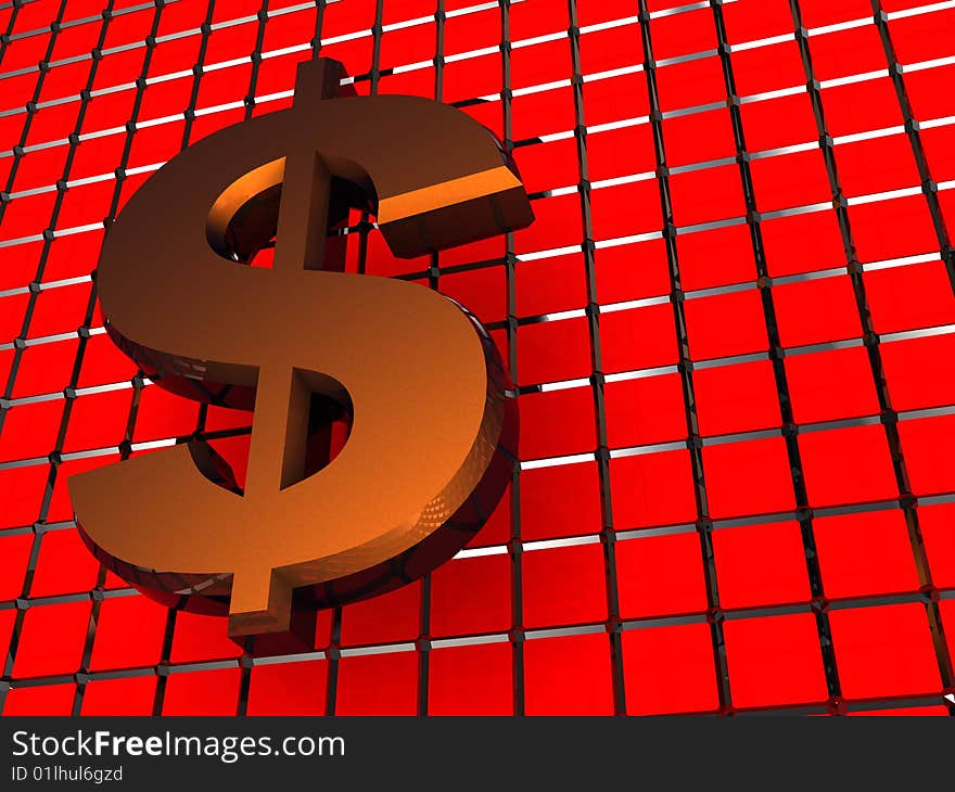 Abstract dollar background