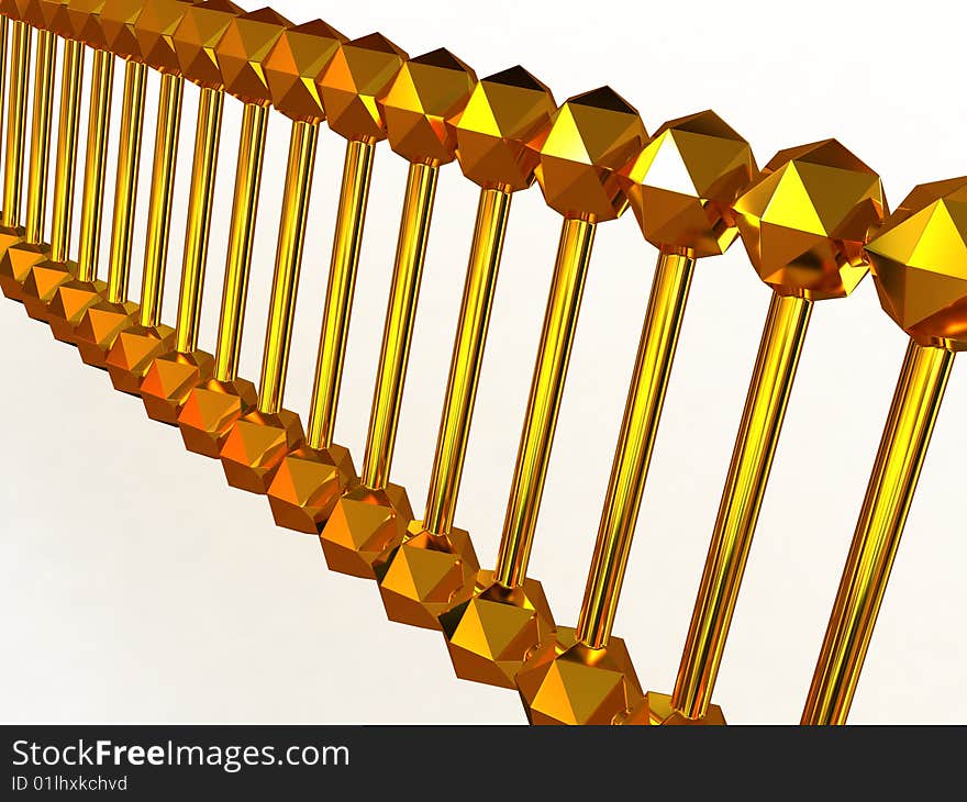 Three-dimensional graphic image. gene in DNA. 3d