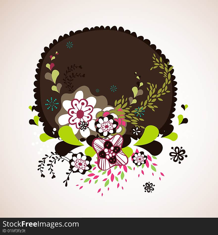 Abstract flora wallpaper