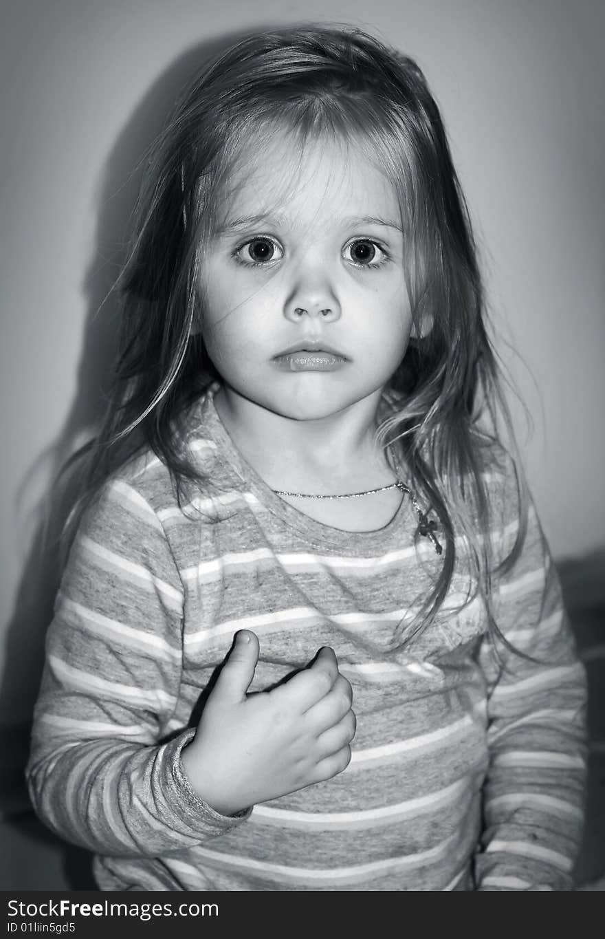 Portrait of the small beautiful girl. New images every week.