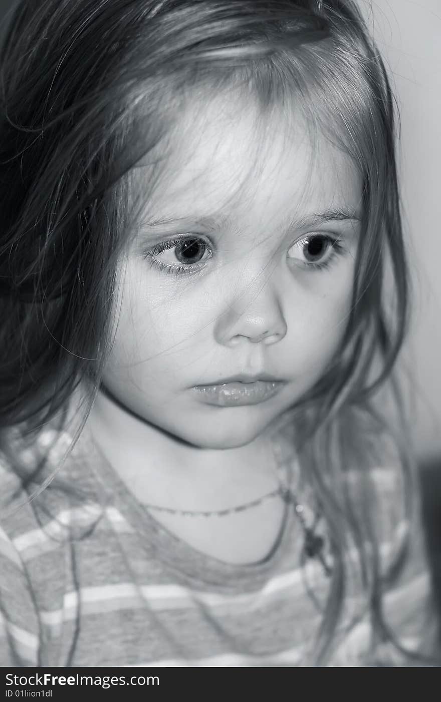 Portrait of the small beautiful girl. New images every week.