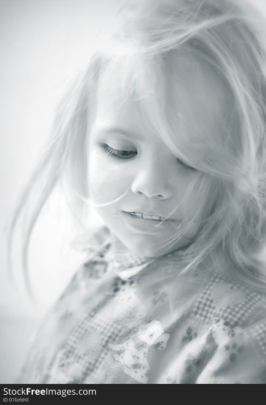 Portrait of the small beautiful girl. New images every week.