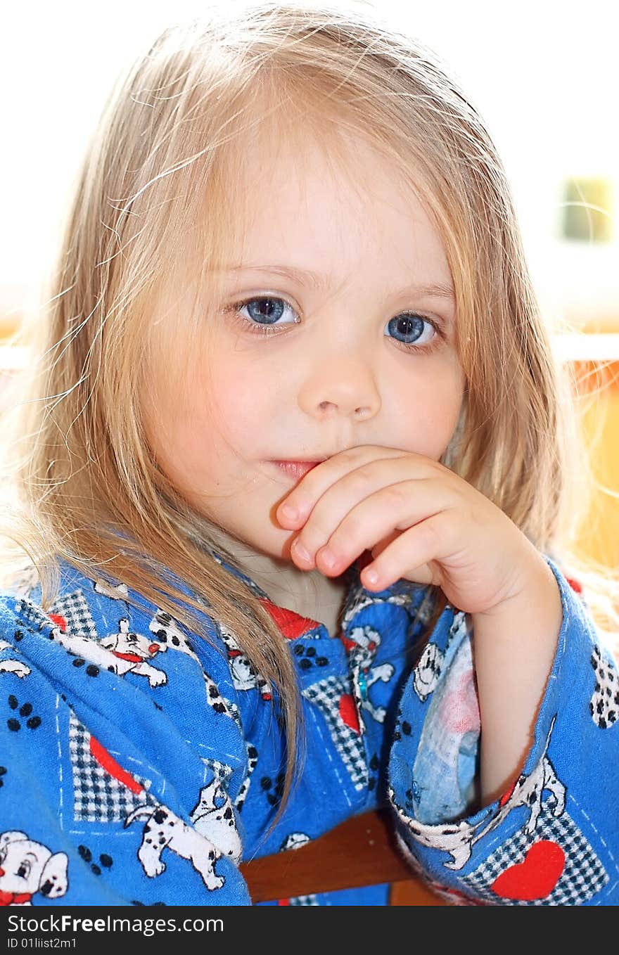 Portrait of the small beautiful girl. New images every week.