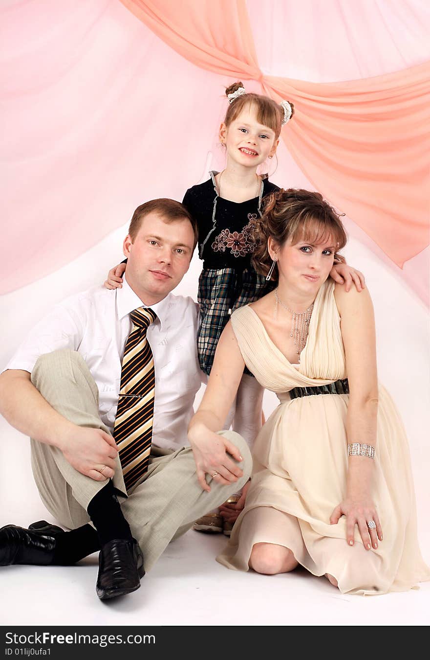 Portrait of a young family