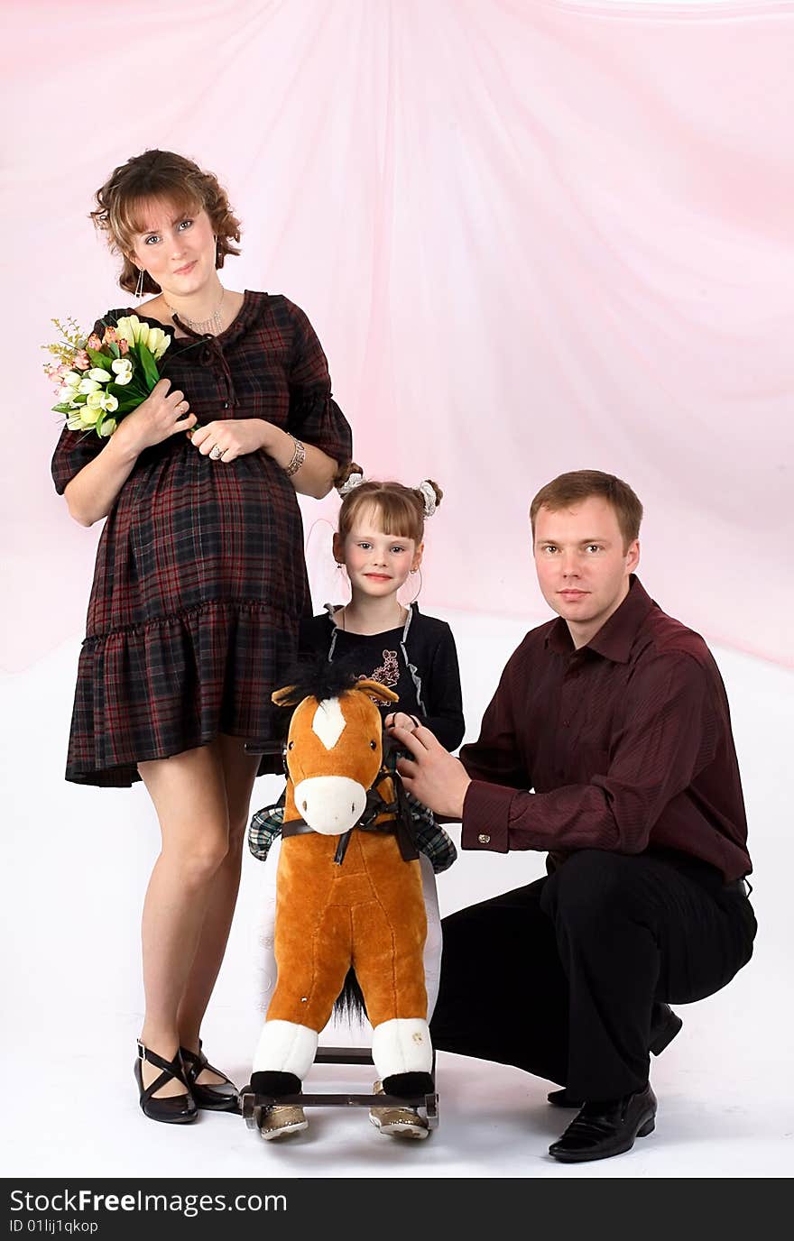 Portrait of a young family