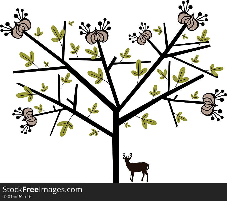 Simple lovely tree graphic design. Simple lovely tree graphic design