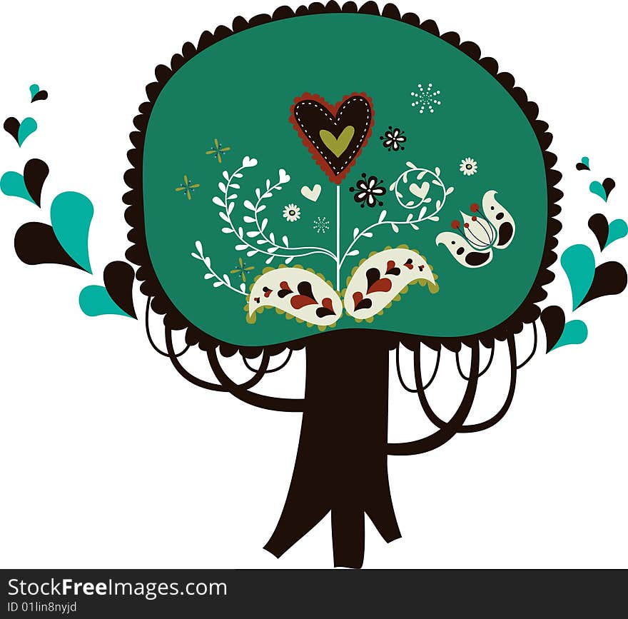 Simple lovely tree graphic design. Simple lovely tree graphic design