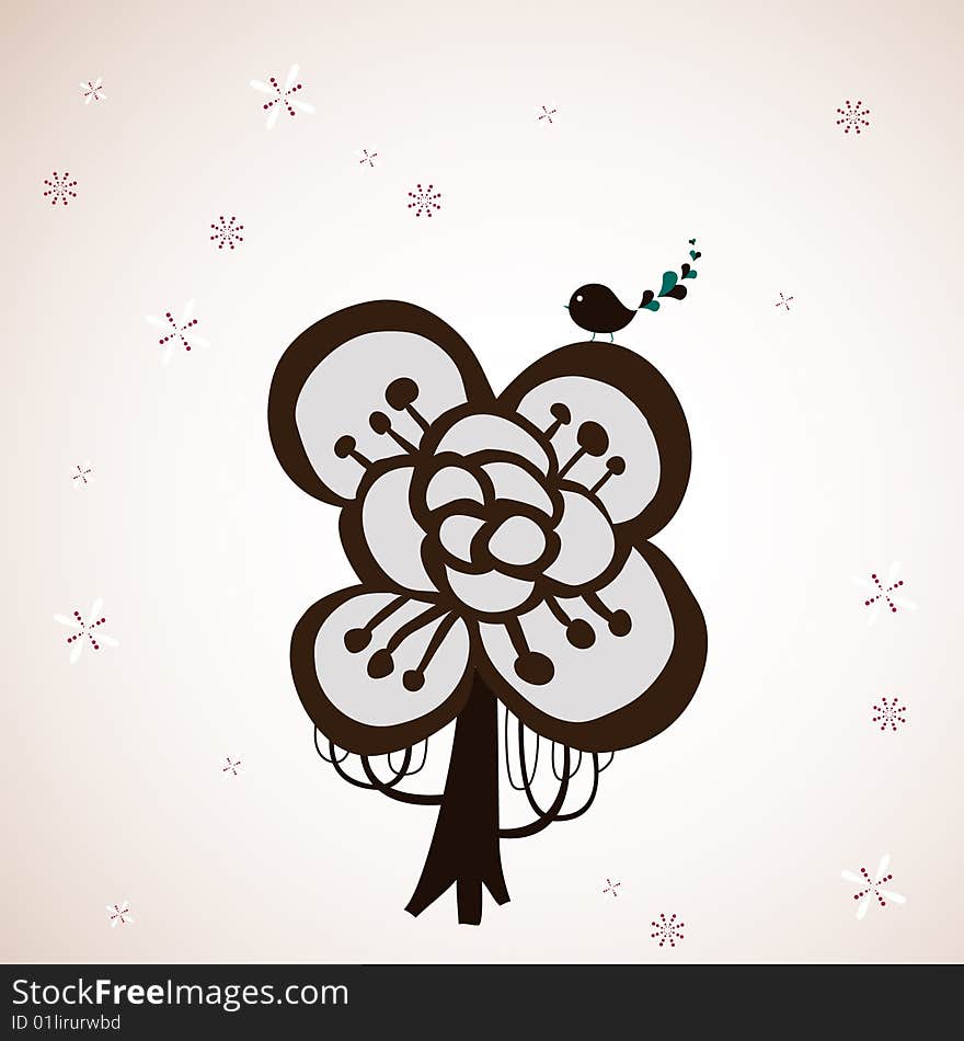 Simple lovely tree graphic design. Simple lovely tree graphic design