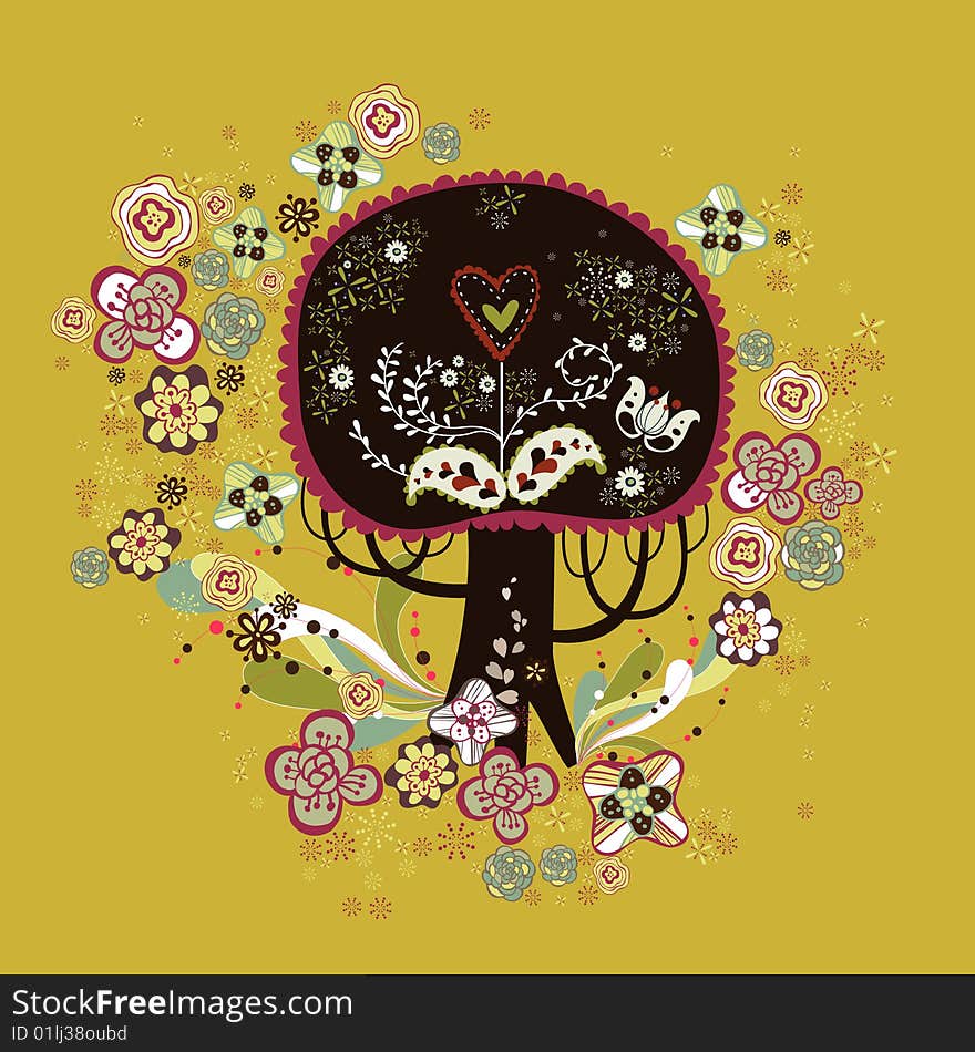 Simple lovely tree graphic design. Simple lovely tree graphic design