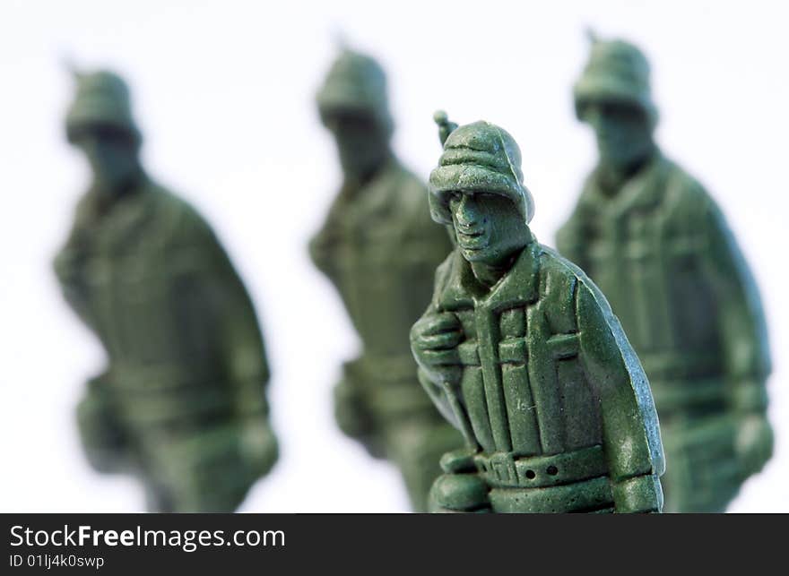 Close up of toy soldier