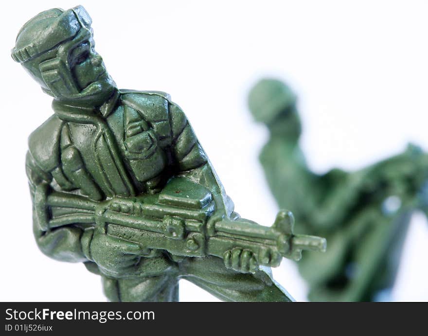 Close up of toy soldier