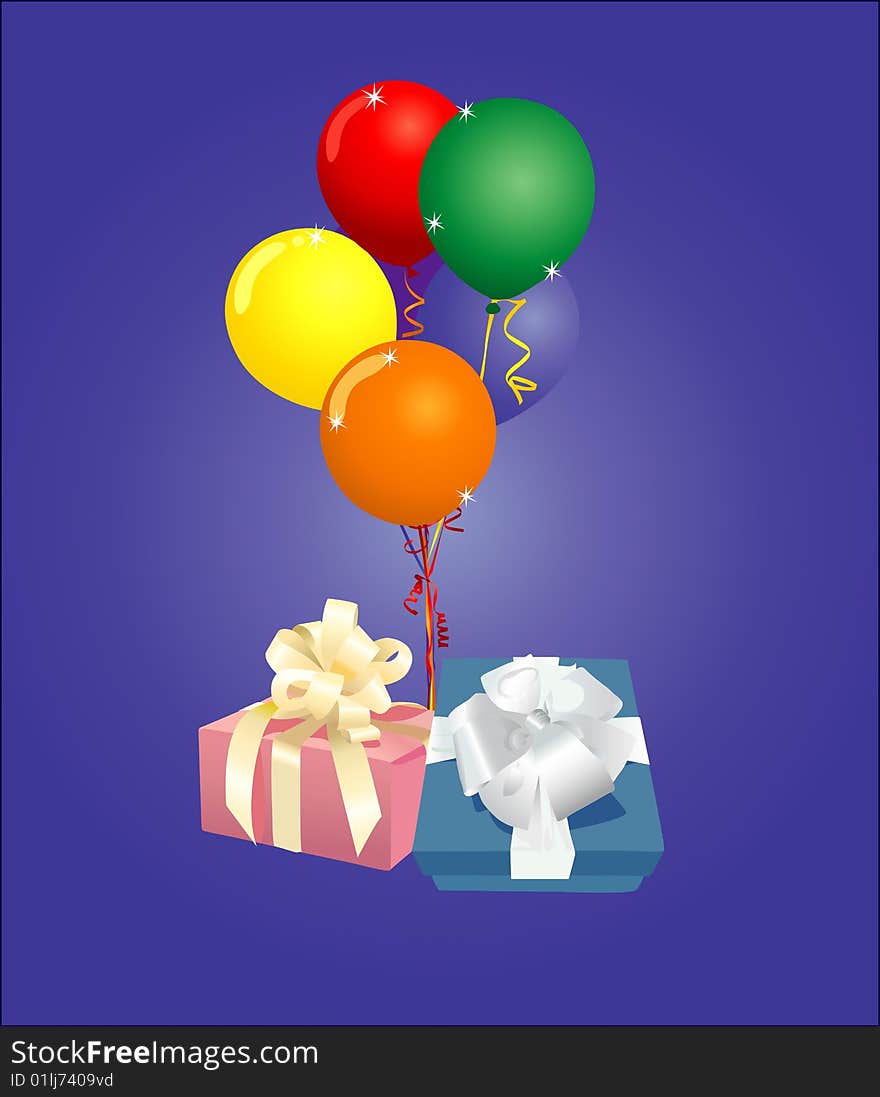 Balloons and presents