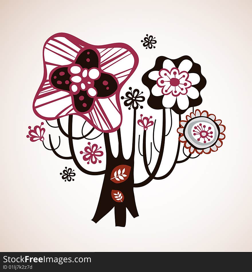 Simple lovely tree graphic design. Simple lovely tree graphic design