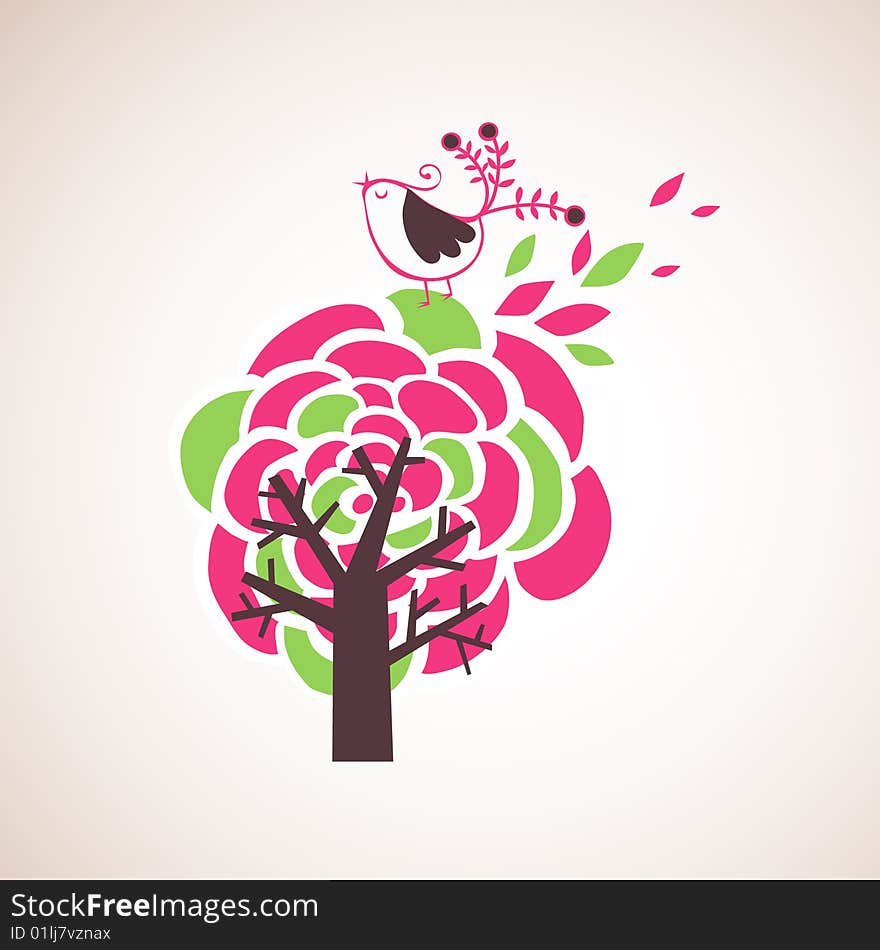 Simple lovely tree graphic design. Simple lovely tree graphic design