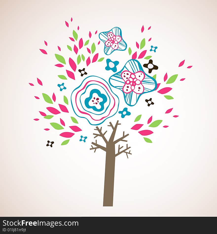 Simple lovely tree graphic design. Simple lovely tree graphic design