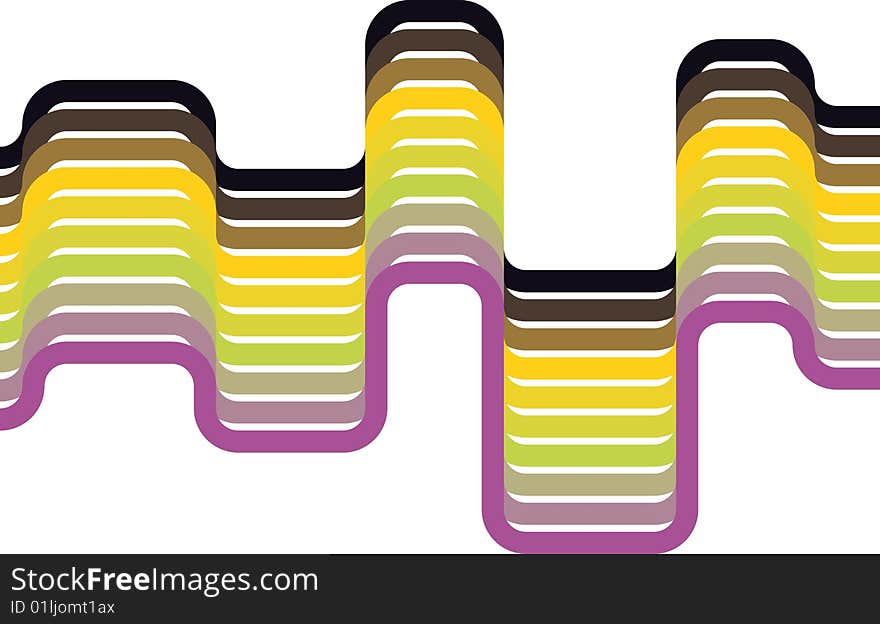 Retro lines in purple, yellow, black and colors inbetween. Retro lines in purple, yellow, black and colors inbetween