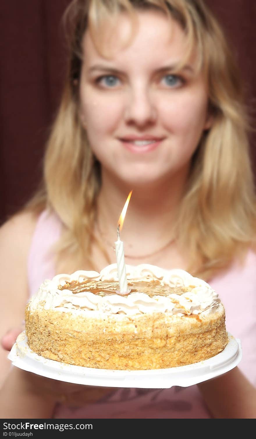 Pie With A Candle