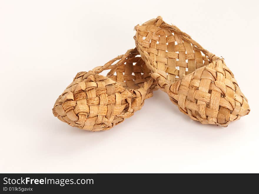 Old russian bast shoes