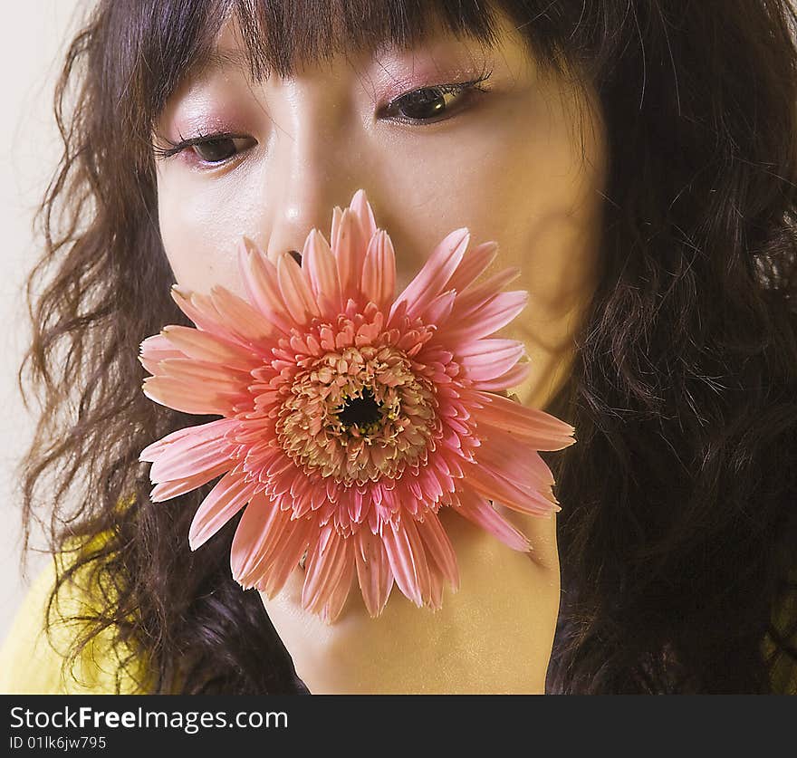 Flowers and girl