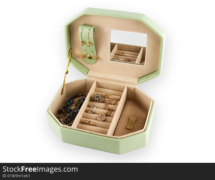 Eather jewelry box with