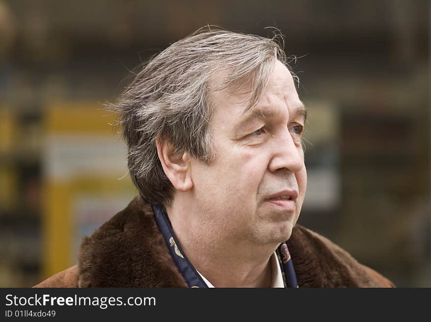 Close-up of a Senior man looking sad or depressed.