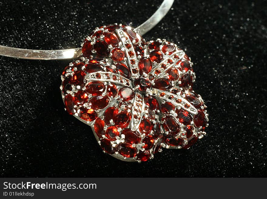 Pomegranates in silver