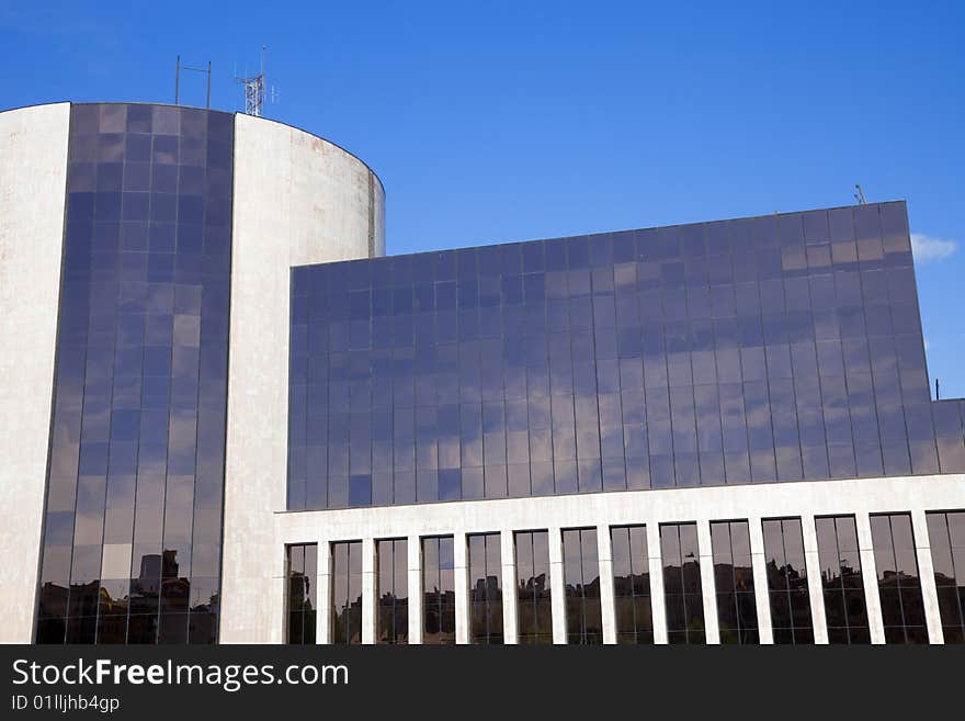 Modern administrative building close up. Modern administrative building close up