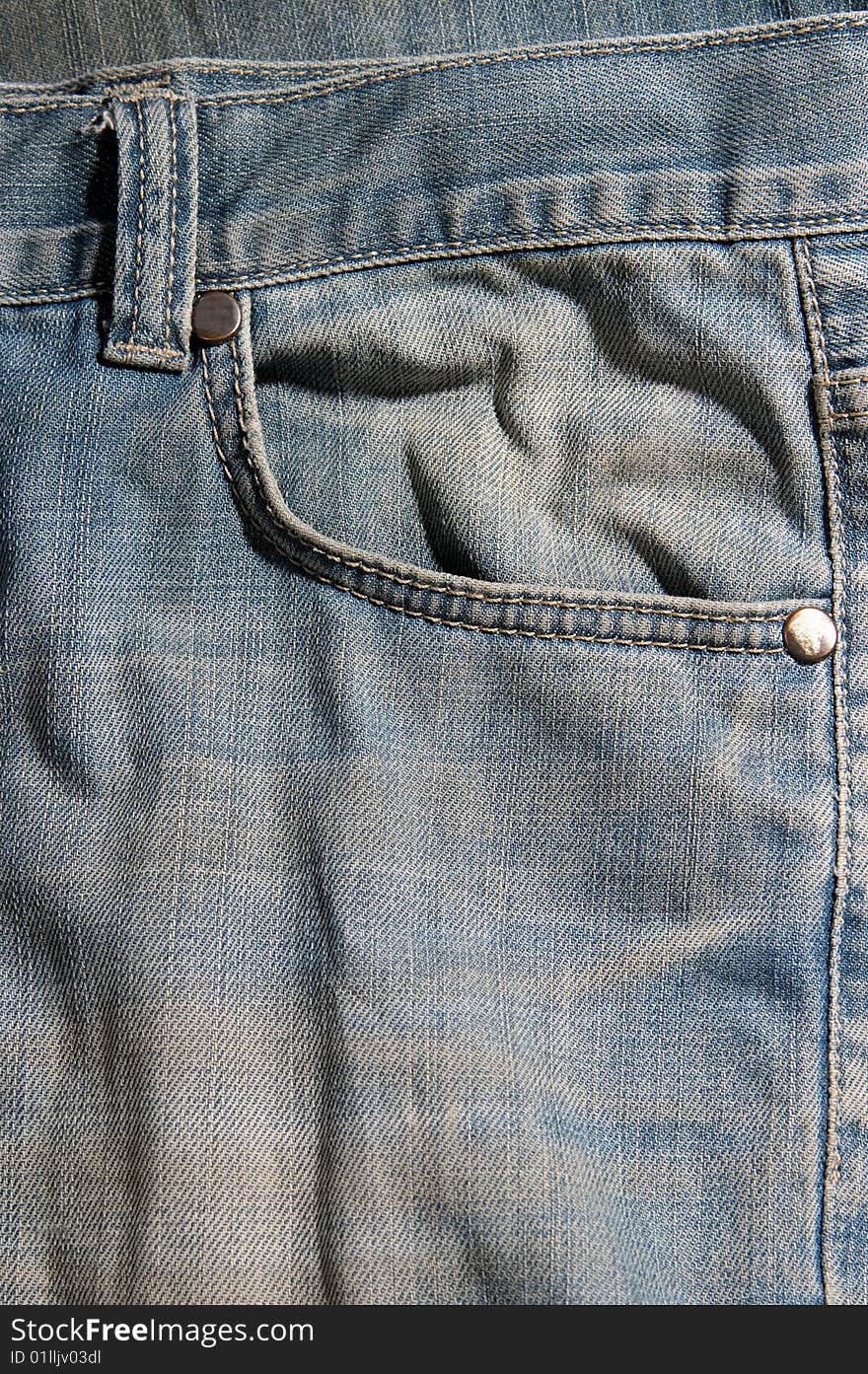 Blue jeans cloth, pocket , texture. Blue jeans cloth, pocket , texture