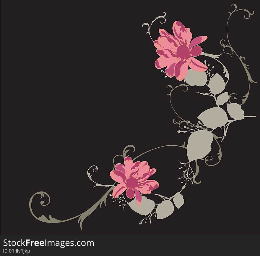 Illustration of a floral background