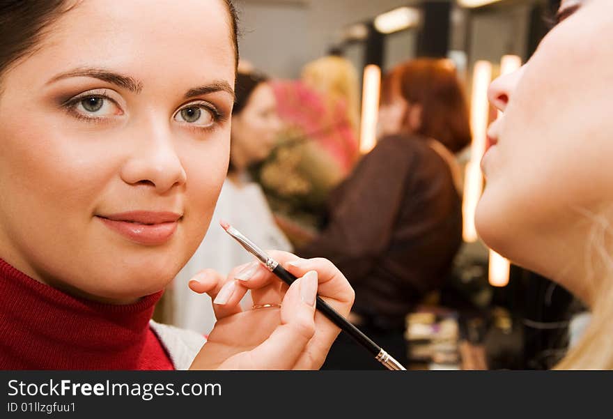 Young woman in the beauty salon