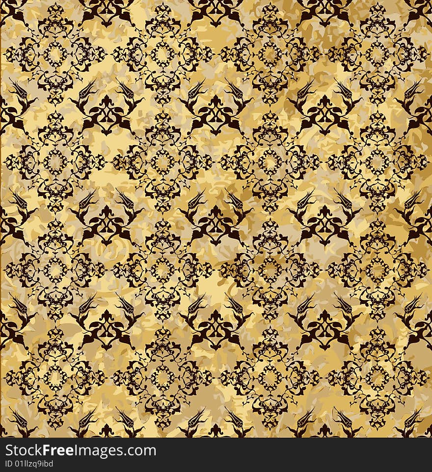 Antique ottoman grungy wallpaper tile design