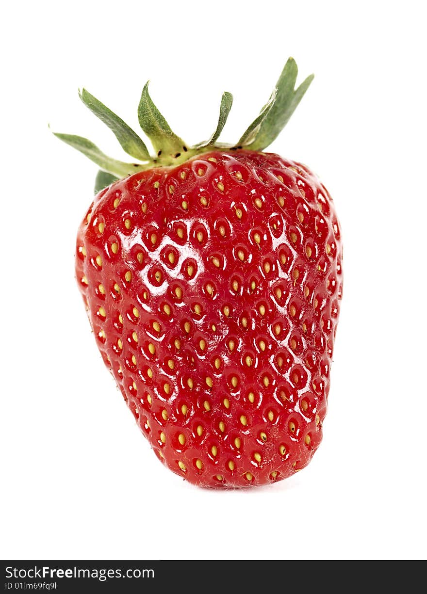 Appetizing strawberry on a white background