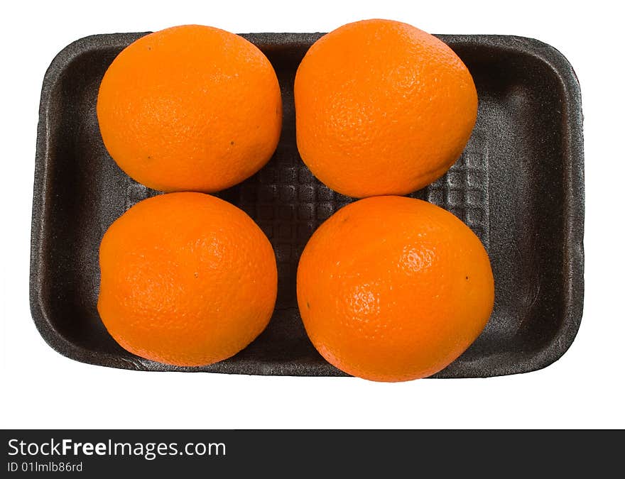 Group of oranges on the plate