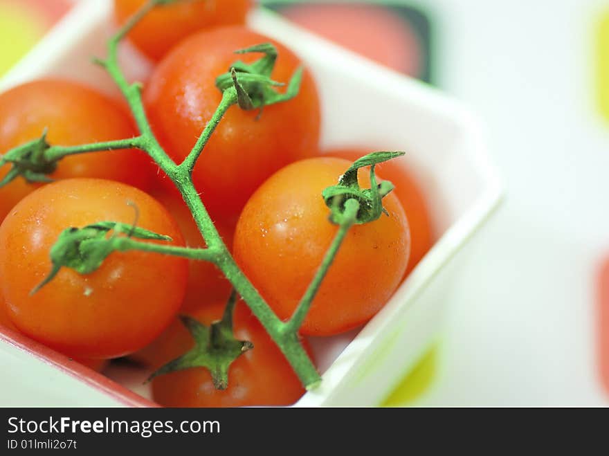 Close up capture fresh red tomato