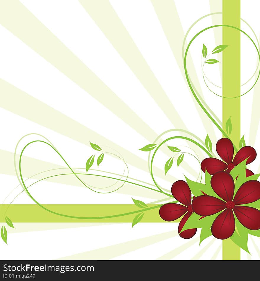 Abstract floral background with place for your text