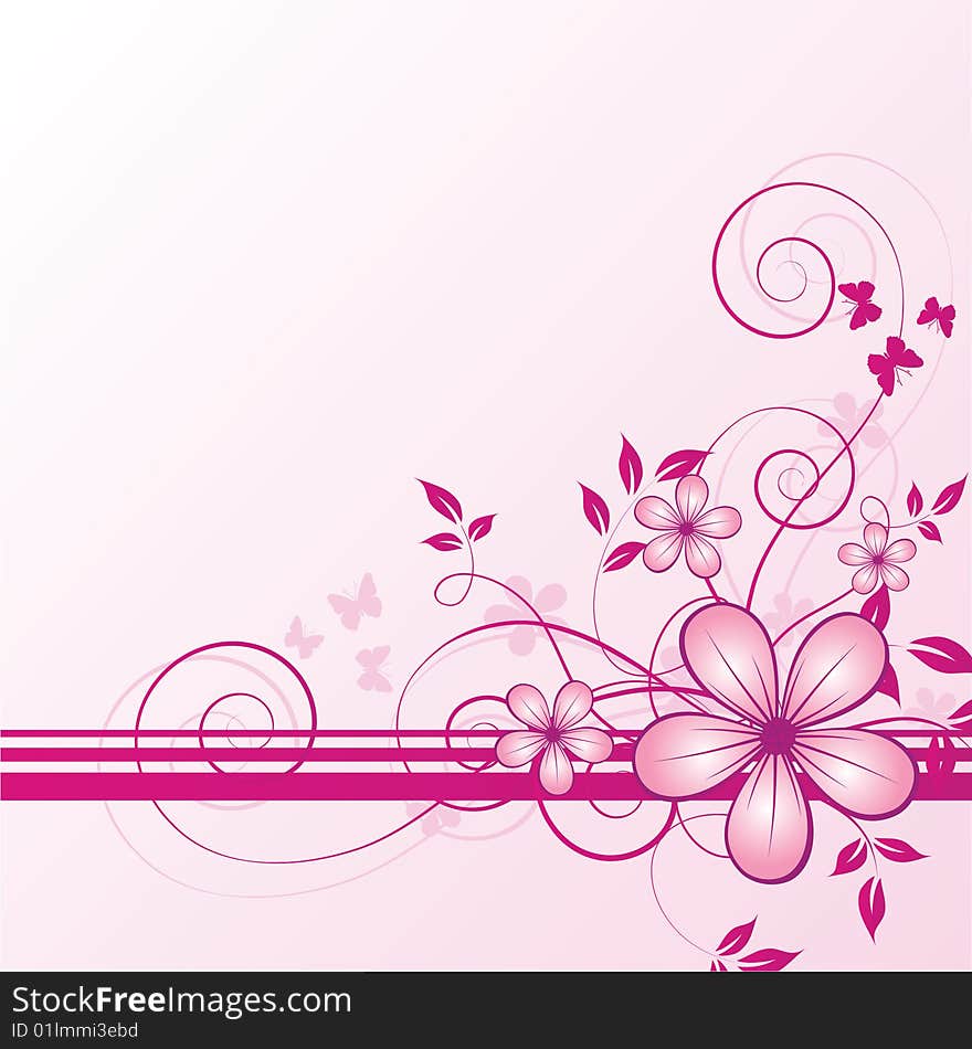 Abstract floral background with place for your text