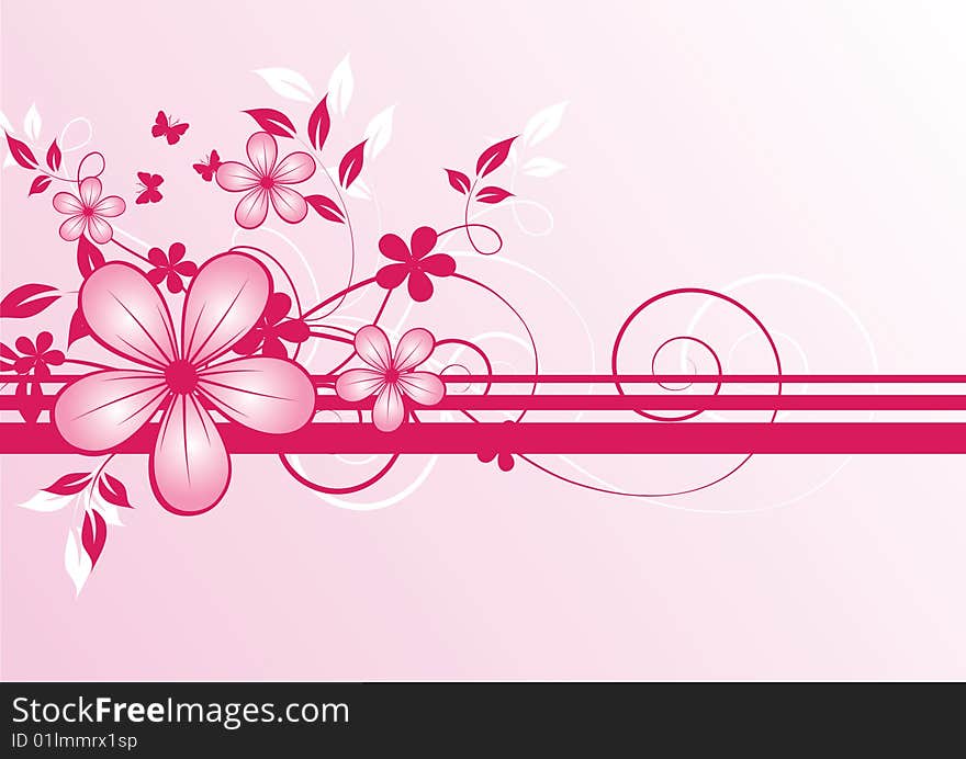 Abstract floral background with place for your text