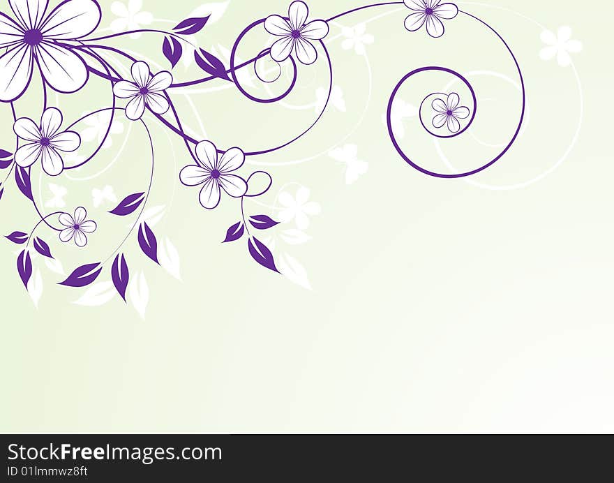 Abstract floral background with place for your text