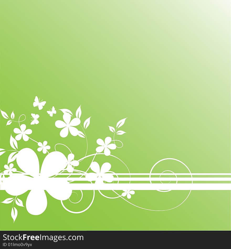 Abstract floral background with place for your text