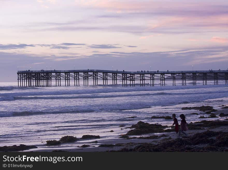 Children playing on beach