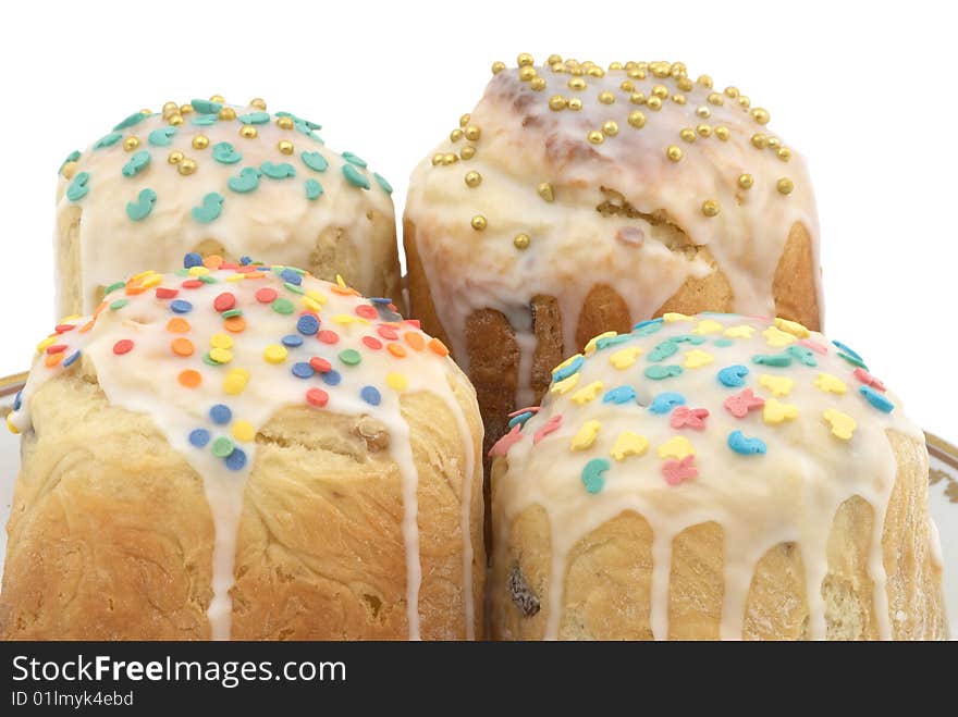 Easter cakes. Tradition decorative bread